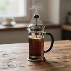 French Press am Morgen